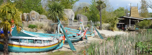 Viejos Barcos Madera Isla Del Zoológico Chester —  Fotos de Stock