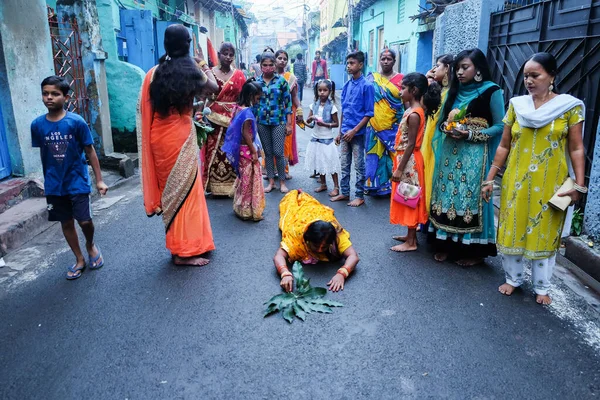Kolkata India Noviembre 2020 Ritual Puja Chat Río Ganga Chat — Foto de Stock
