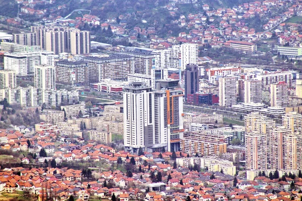 Het Prachtige Uitzicht Sarajevo Hoofdstad Van Bosnië Herzegovina — Stockfoto