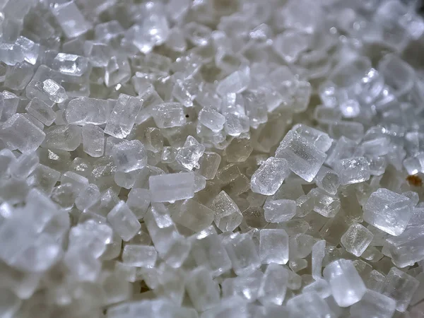 Primer Plano Cristales Azúcar Claros Apilados Juntos — Foto de Stock