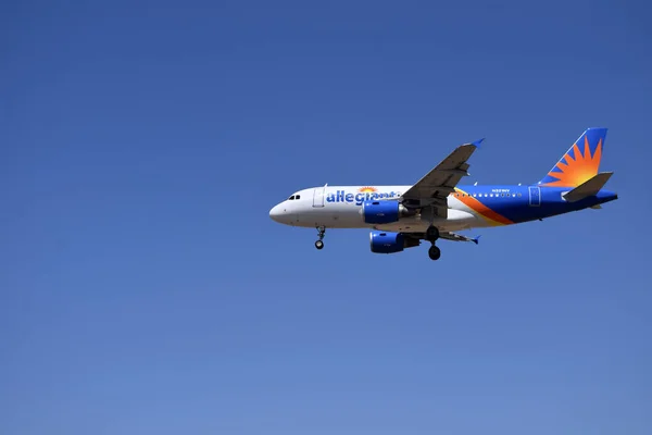 Fresno United States May 2021 Close Photo Allegiant Airlines Arrival — стокове фото