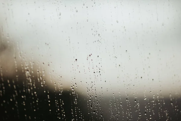 Närbild Vattenfall Ett Glas — Stockfoto