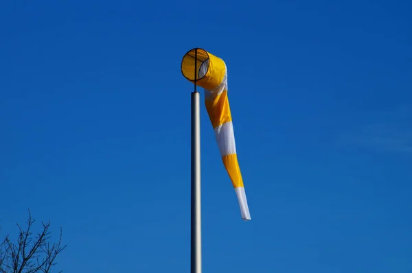 Symbolisch Zijn Windsokken Het Voormalige Vliegveld Frankfurt Bonames Een Herinnering — Stockfoto