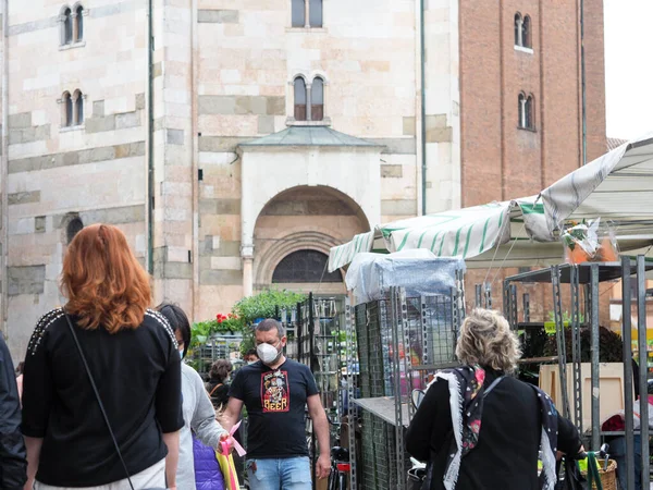 Cremona Lombardy Itálie Května 2021 Cremona Itálie Května 2021 Lidé — Stock fotografie