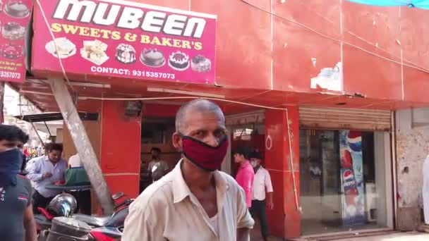 Bazar Mercado Vendedores Ambulantes Están Volviendo Lentamente Normalidad Después Del — Vídeos de Stock