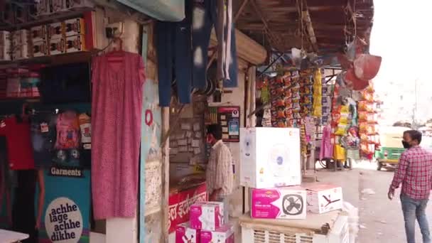 Базар Рынок Уличных Торговцев Медленно Приходит Норму После Пандемии Ковид — стоковое видео