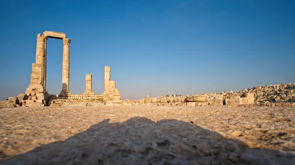 Una Splendida Vista Sulle Antiche Rovine Romane Nella Cittadella Amman — Foto Stock