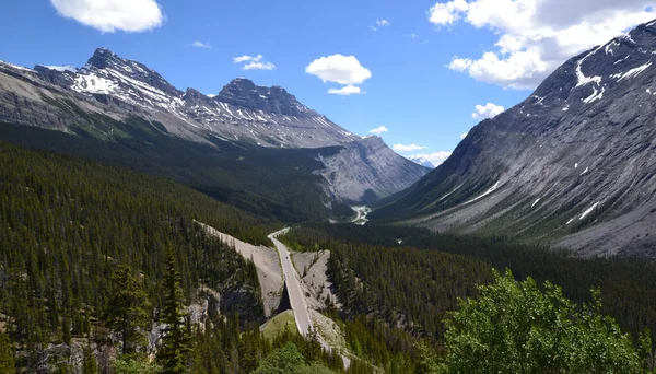 Aerial View Icefield Parkway Jasper National Park Canda — Stock Photo, Image