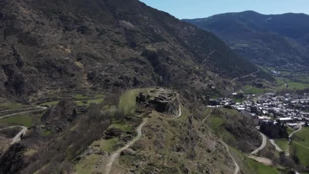 Aerial Shot Castle Valencia Areo Spain — Stock video