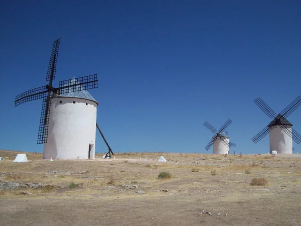 Die Windmühlen Von Campo Criptana Spanien — Stockfoto