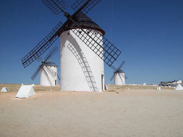 Los Molinos Viento Campo Criptana España — Foto de Stock