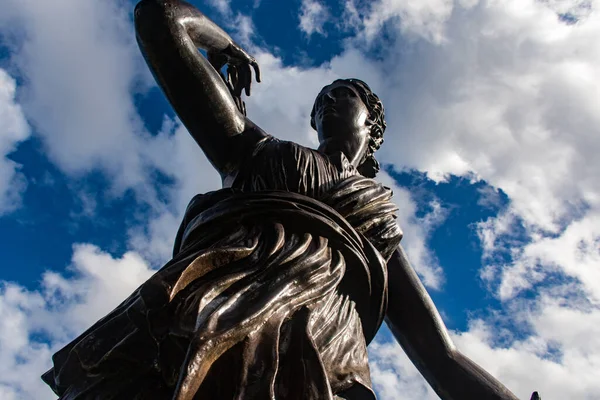 Mar Del Plata Argentina 2021 Estatua Diosa Artemis Diana Cazadora — Foto de Stock