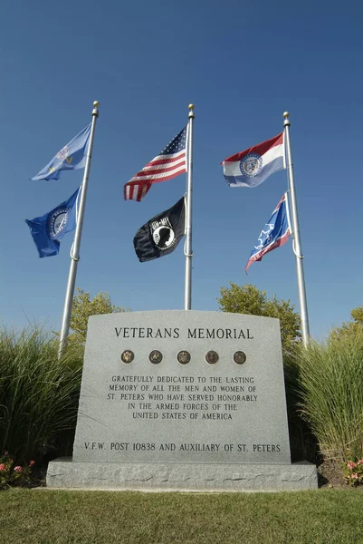 Peters United States Sep 2007 Veterans Memorial United States Servicemen — Stock Photo, Image