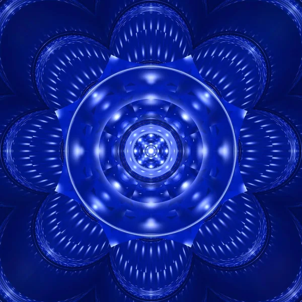 Eine Abstrakte Blaue Sri Yantra Mandala Hindi Friedliche Musterillustration Für — Stockfoto