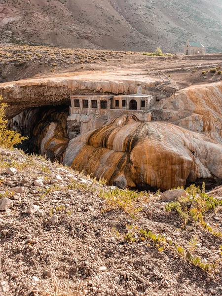 Tiro Vertical Ponte Inca Mendoza Argentina — Fotografia de Stock