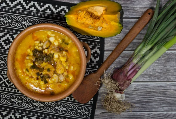 Northern Locro Dish Ingredients Typical Celebrate National Days Argentina Traditional — Stock Photo, Image
