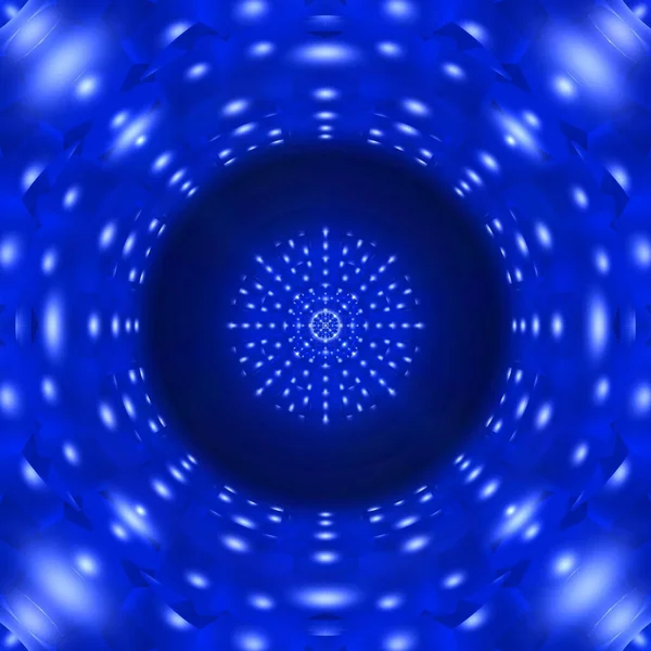 Abstrato Azul Sri Yantra Mandala Hindi Pacífica Ilustração Padrão Para — Fotografia de Stock