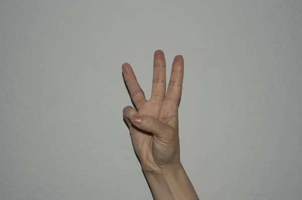 Şaret Numaralar Elin Parmaklarıyla Yapılmış — Stok fotoğraf