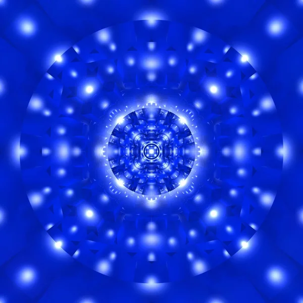 Eine Abstrakte Blaue Sri Yantra Mandala Hindi Friedliche Musterillustration Für — Stockfoto