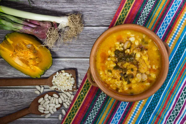 Northern Locro Dish Ingredients Typical Celebrate National Days Argentina Traditional — Stock Photo, Image