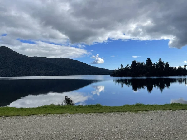 Närbild Bild Sjön Kaniere Hokitika Nya Zeeland — Stockfoto