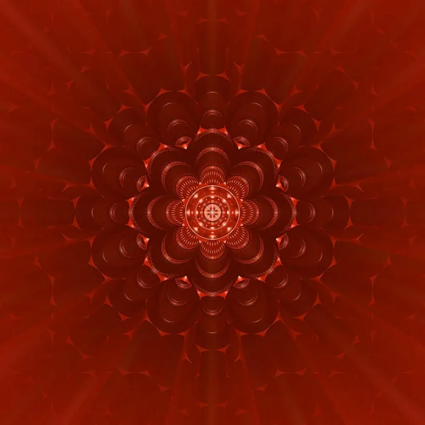 Eine Abstrakte Rote Sri Yantra Mandala Hindi Friedliche Musterillustration Für — Stockfoto