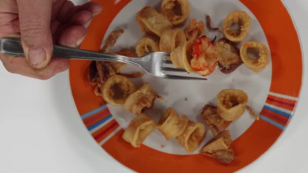 맛있는 아시아인의 음식을 가까이 — 비디오