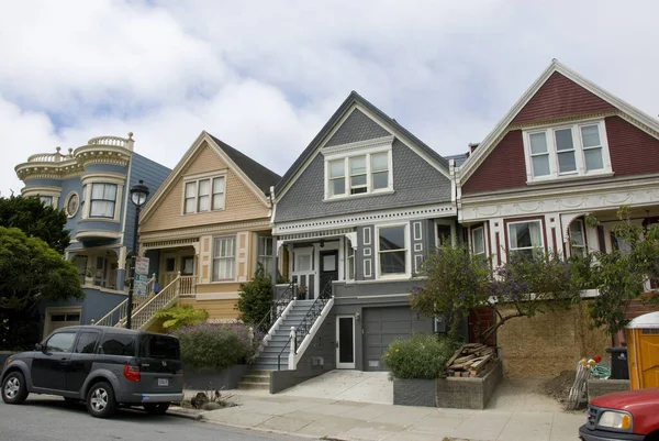 San Francisco United States May 2016 Typical Multicolored Wooden Victorian — Stock Photo, Image