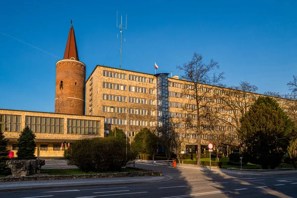 Piast Kulesi Nin Opole Polonya Daki Voyvoda Ofisinin Yakın Çekimi — Stok fotoğraf
