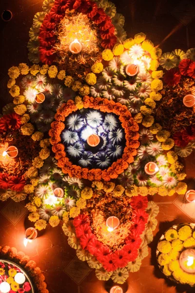Egy Függőleges Lövés Diwali Dekoráció Otthon — Stock Fotó