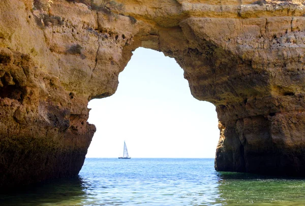 Hermoso Paisaje Albandeira Beach Lagoa Algarve Portugal — Foto de Stock