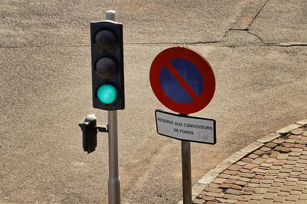 Verkeersborden Voor Bestuurders Voetgangers — Stockfoto