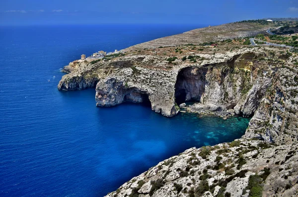 Zurrieq Malta Jun 2015 Aerial View Blue Grotto Caves Sea Royalty Free Stock Photos