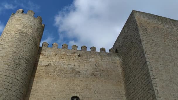 Castello Medievale Del Xiii Secolo Montealegre Campos Valladolid Castiglia Leon — Video Stock