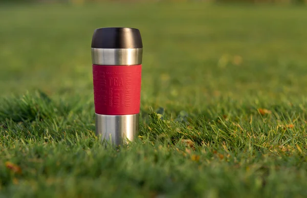 Vertical closeup of a cup of yerba mate infusion with a thermos Stock Photo  - Alamy