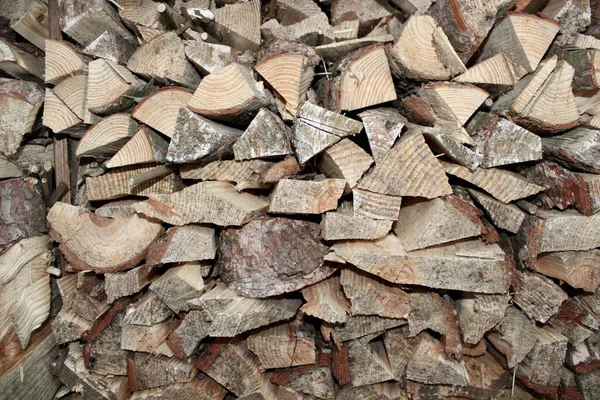 Een Stapel Boomstammen Brandhout — Stockfoto