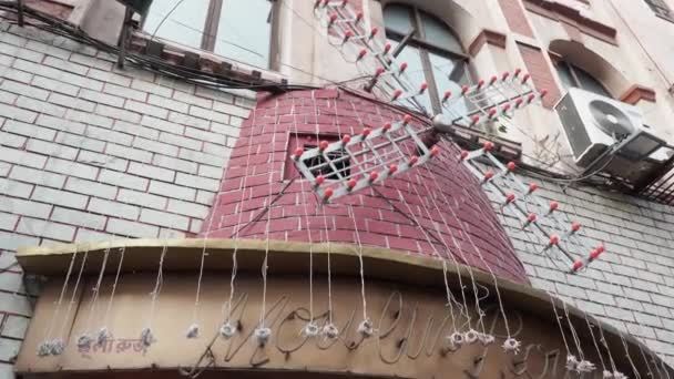 Kolkata Moulin Rouge Charming Restaurant Packed Several Other Establishments Park — Stock video