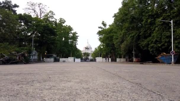 Zeitraffer Ansicht Des Berühmten Siegesdenkmals Zentrum Während Der Sperrung Kalkutta — Stockvideo