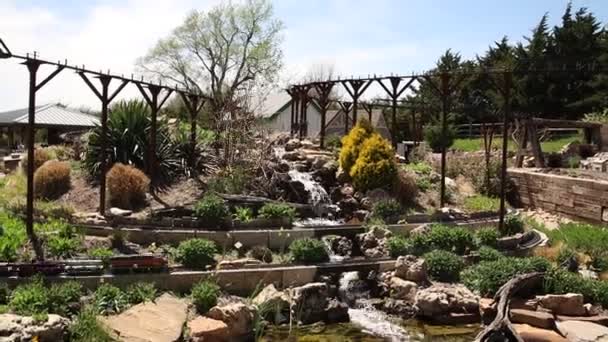 Decoraties Natuur Overland Park Arboretum Botanical Gardens Kansas Overdag — Stockvideo