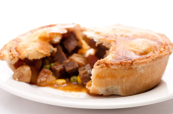 Meat Pie Made Roast Beef Savoury Gravy — Stock Photo, Image