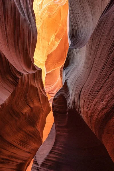 Una Splendida Vista Verticale Dell Antelope Canyon Arizona — Foto Stock