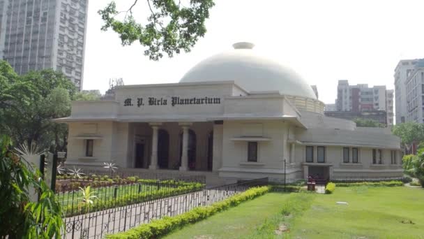 Das Birla Planetarium Kalkutta Westbengalen Indien Ist Eine Einstöckige Kreisförmige — Stockvideo