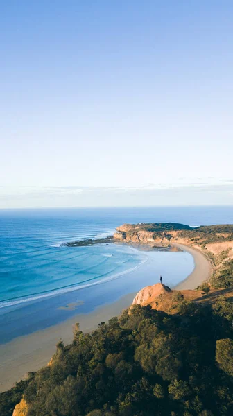 Ohromující Letecký Pohled Vlny Pláž Pobřeží Great Ocean Road Victoria — Stock fotografie