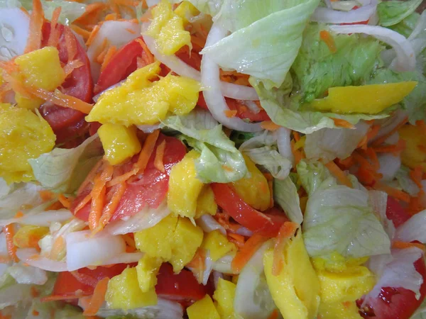 Closeup Fresh Tasty Vegetable Salad — Stock Photo, Image