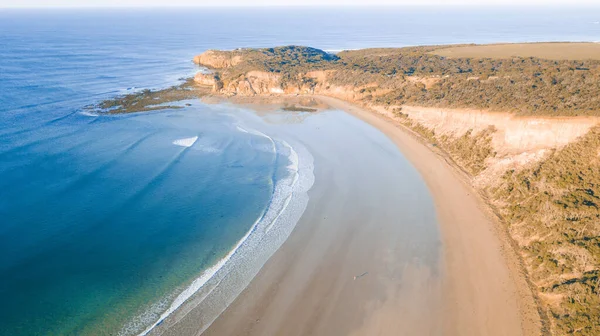 Stunning Aerial View Waves Beach Great Ocean Road Coastline Victoria — Stock Photo, Image