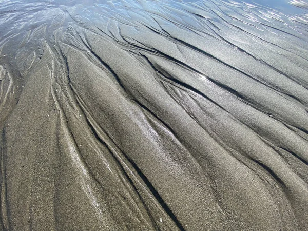 Ένα Κοντινό Πλάνο Της Άμμου Παραλία Υφή — Φωτογραφία Αρχείου