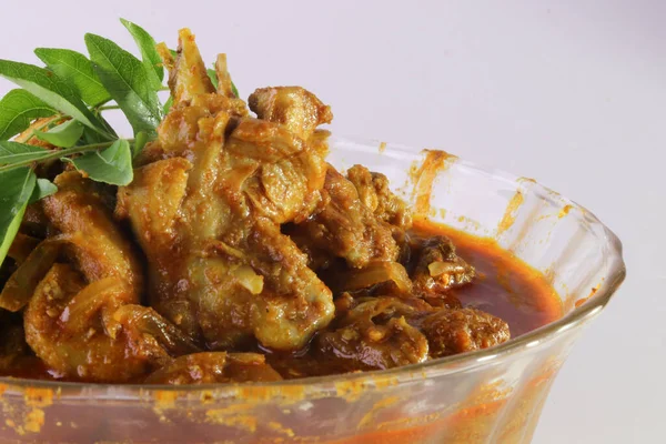 Kerala Indien Februar 2021 Scharfes Und Würziges Chicken Curry Auf — Stockfoto