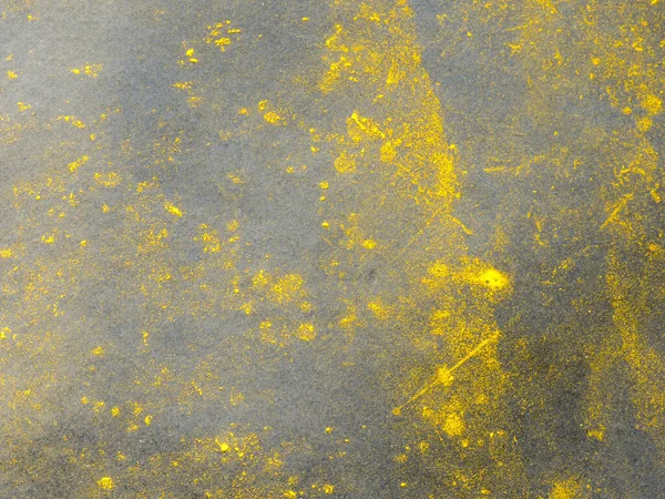 Top View Yellow Moss Asphalt — Stock Photo, Image