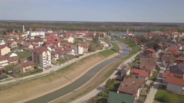 Drone Footage Brcko District Northern Bosnia Herzegovina Shot — Stok video