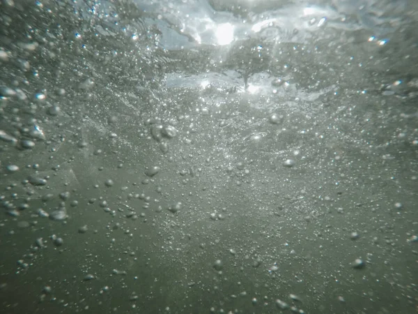 Tło Wody Oceanicznej Bąbelkami — Zdjęcie stockowe